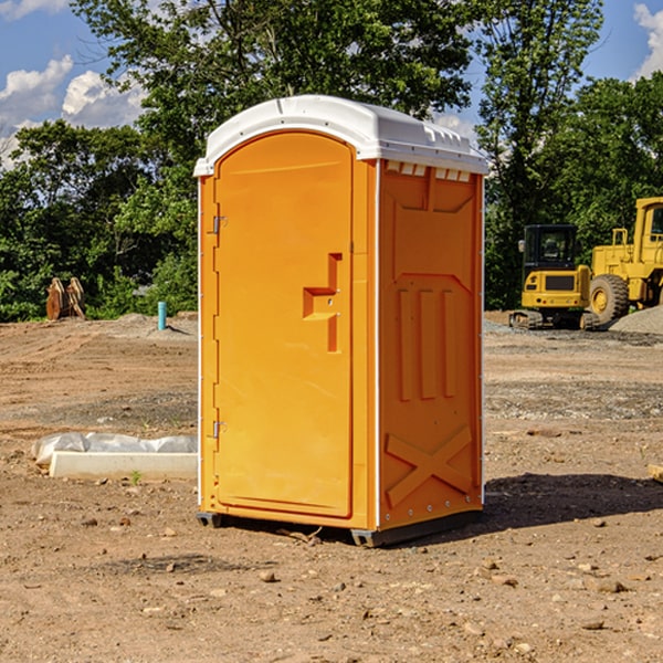 how often are the portable restrooms cleaned and serviced during a rental period in Conewango